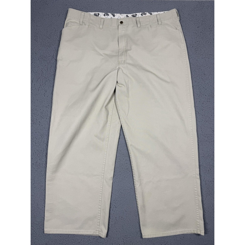 Ben Davis Gorilla Cut Pants Mens 42x30 Beige Chino Relaxed Workwear Utility‎